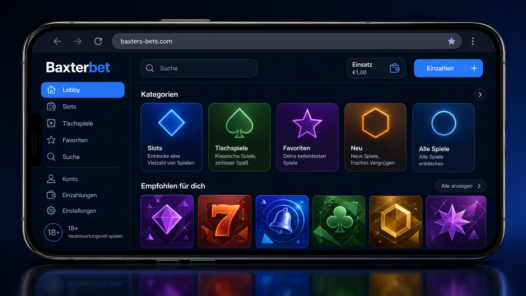 Spiele in der mobilen Version